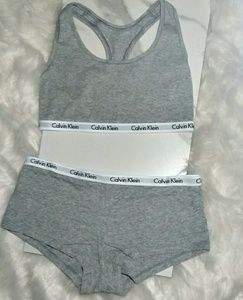 Calvin Klein bralette and boyshort set